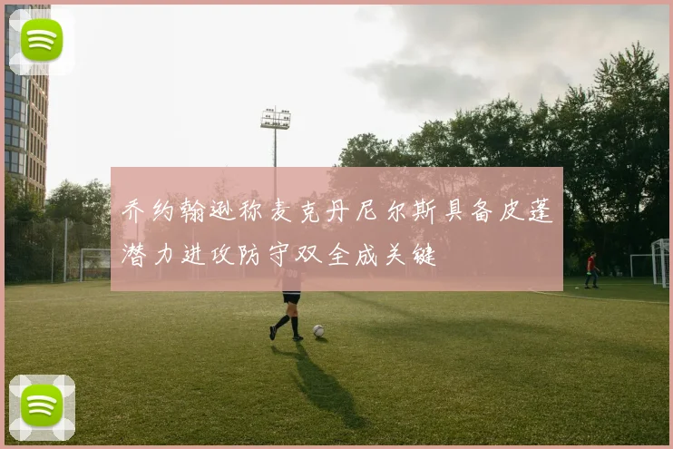 乔约翰逊称麦克丹尼尔斯具备皮蓬潜力进攻防守双全成关键